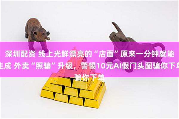 深圳配资 线上光鲜漂亮的“店面”原来一分钟就能生成 外卖“照骗”升级，警惕10元AI假门头图骗你下单