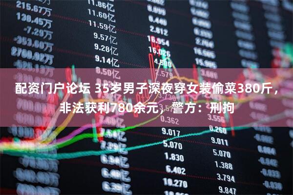 配资门户论坛 35岁男子深夜穿女装偷菜380斤，非法获利780余元，警方：刑拘